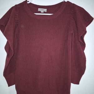 Loft Burgundy Knit Sweater